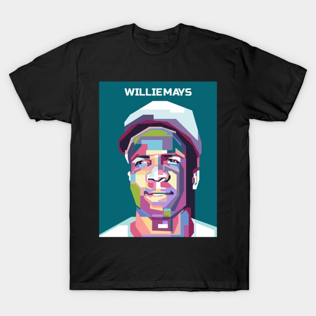 Abstract Geometric Willie Mays in WPAP T-Shirt by smd90